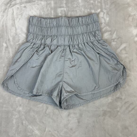 Free People FP Movement Shorts Womens Small Gray The Way Home Ultra High Rise - Picture 2 of 13
